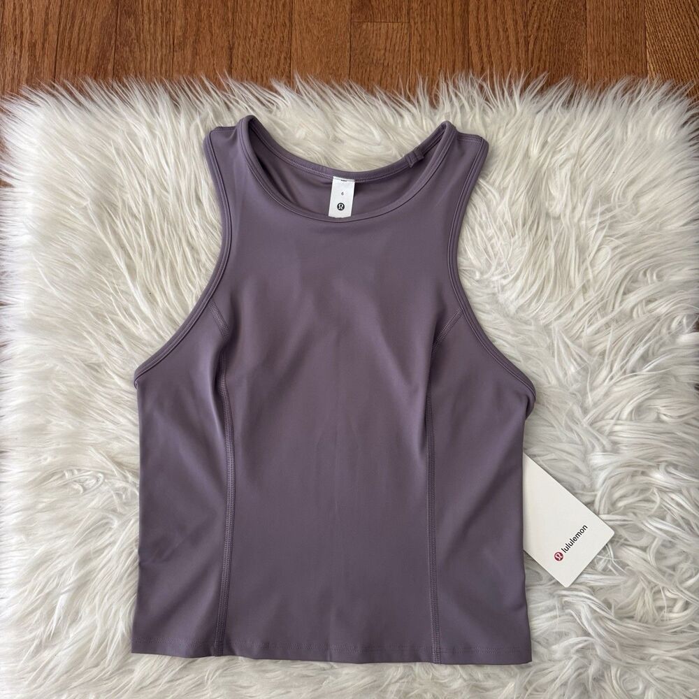 Lululemon Nulux Racerback Cropped Run Tank Women’s Size 6 Purple Ash Yoga NWT